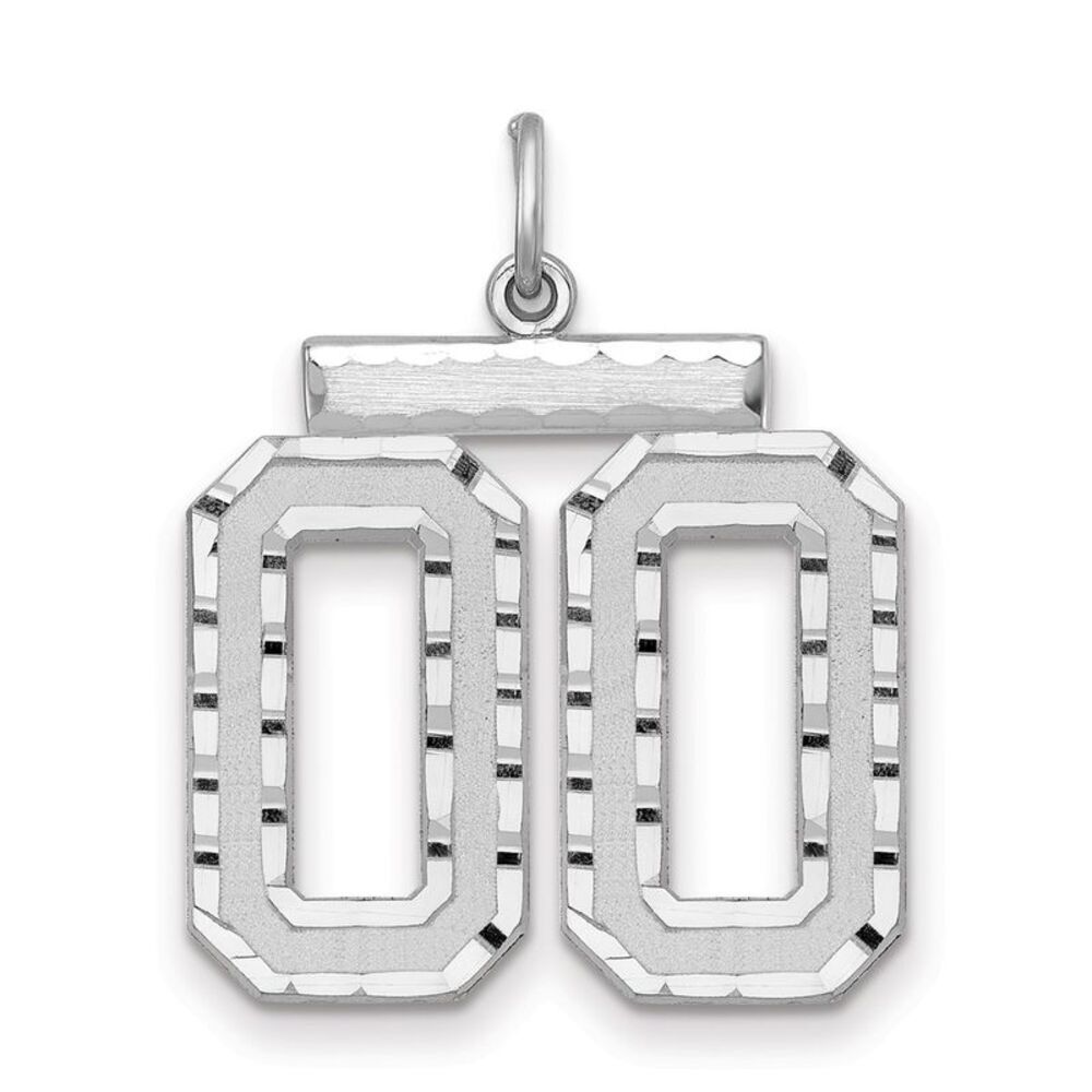 Sterling Silver, Varsity Collection, Large D/C Pendant, Number 00